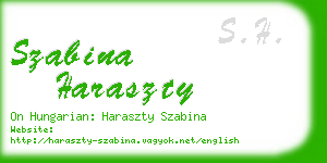 szabina haraszty business card